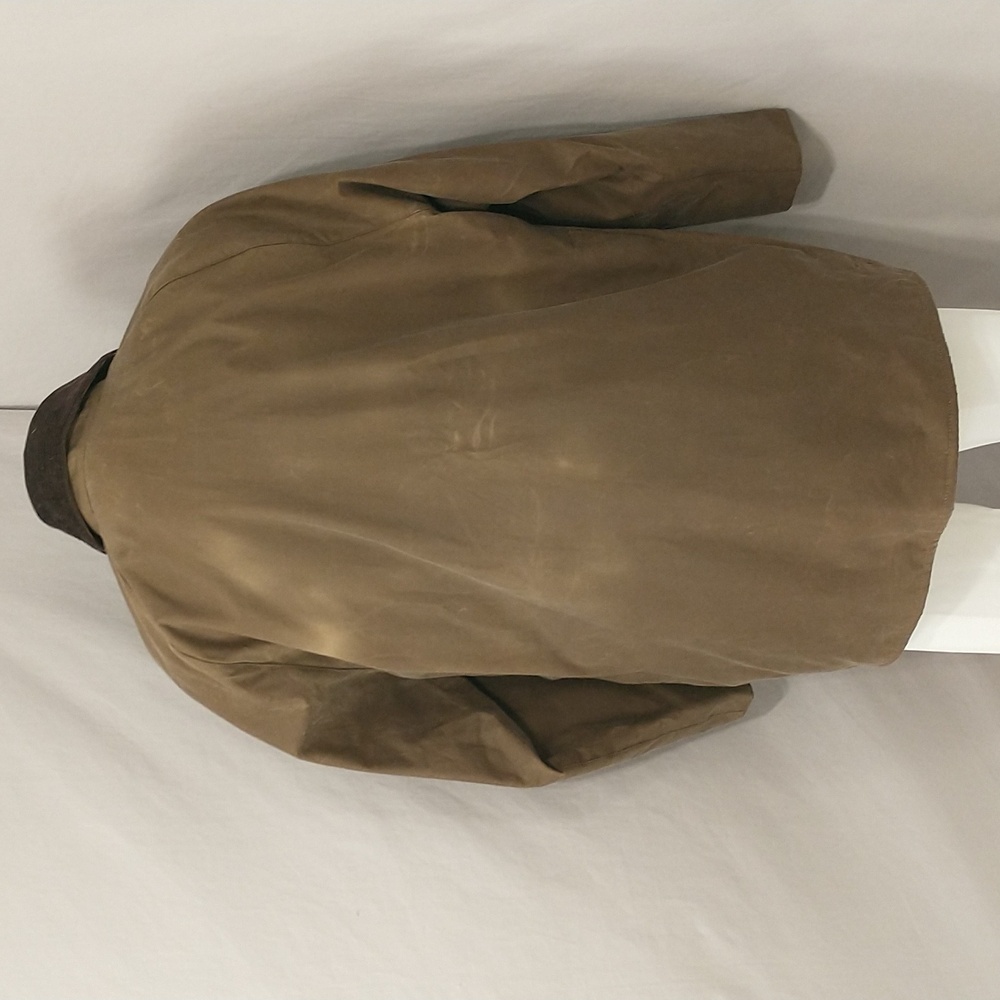 Barbour Wax Cotton Beaufort Jacket Tartan Lined 54" Chest 33" Long Jacket  ApxXL - Picture 6 of 16
